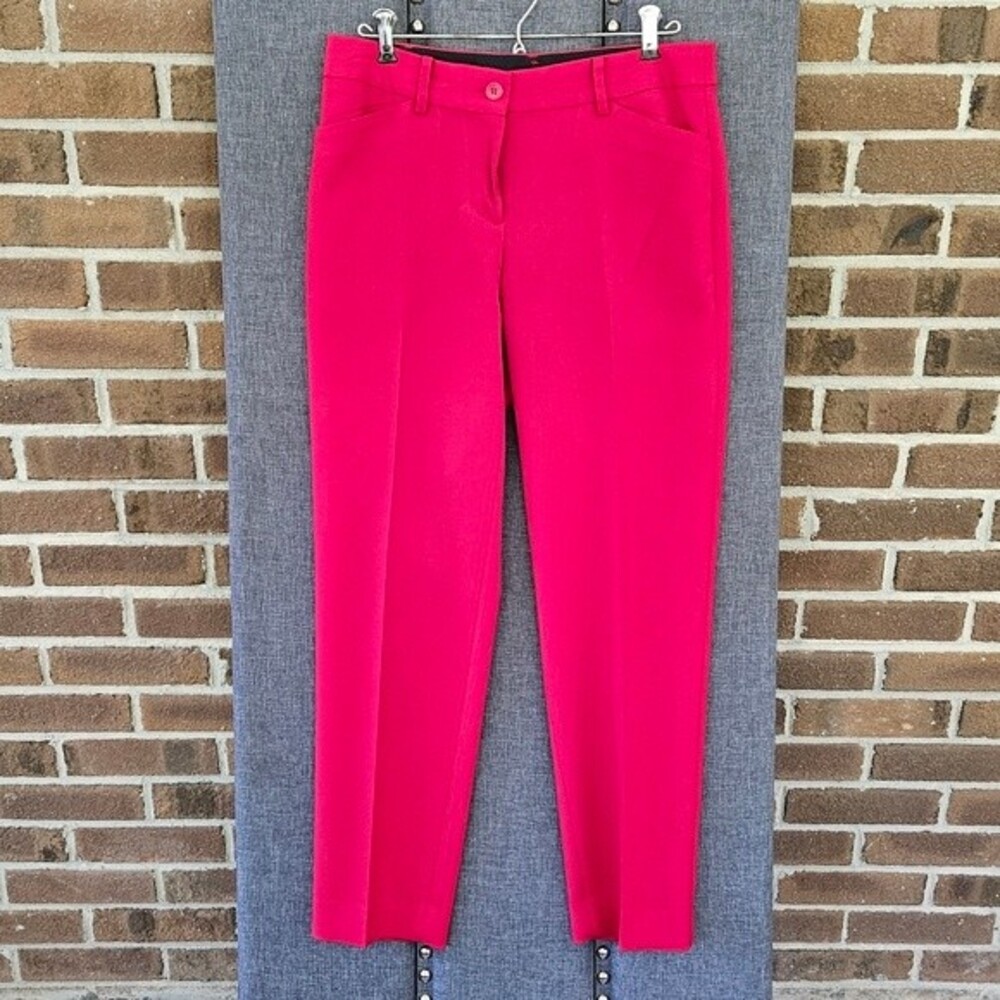 Talbots Hampshire Ankle Pants Red Chino Casual Stretch Womens Size 4